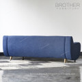 Sofa à trois places de tissu de tapisserie d&#39;ameublement de style américain à la maison